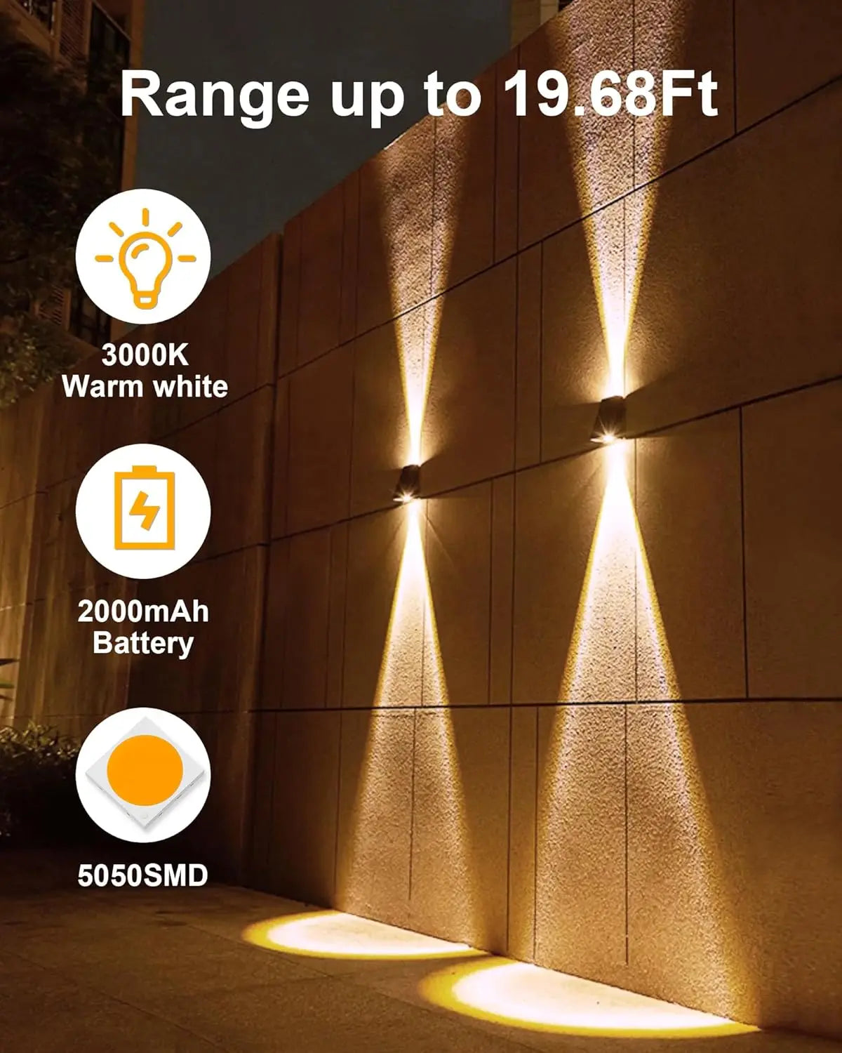 Solar LED Wall Light Waterproof Outdoor Garden Balcony Lamp