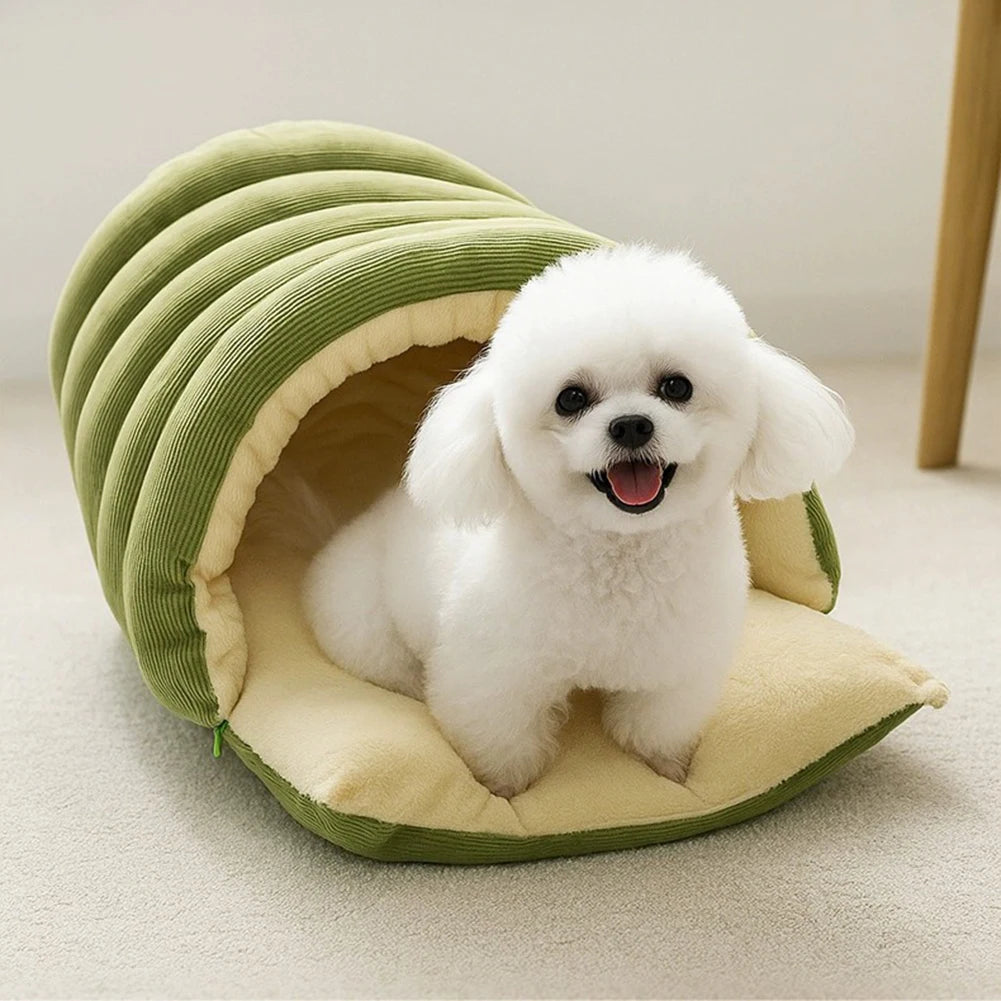 Removable Pet Cave Bed Plush Warm Tent Bed for Dogs and Cats