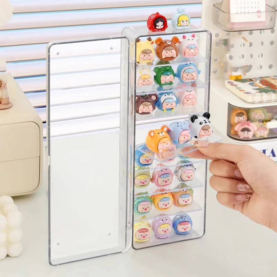 Multi Layer Dustproof Storage Box Cute Display Organizer