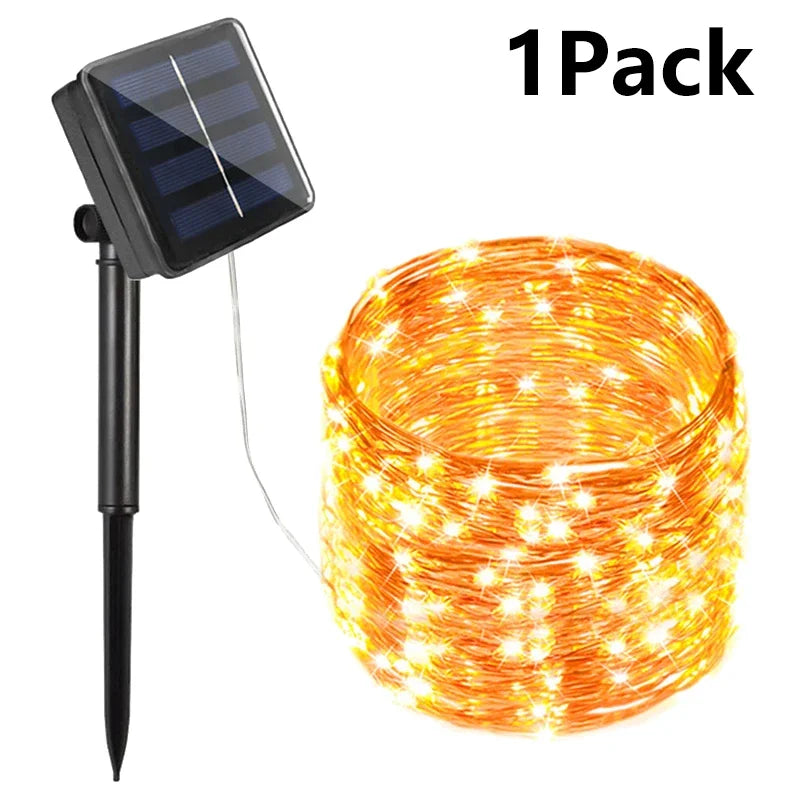 Solar LED Fairy String Lights Outdoor Waterproof Garden Patio Decor