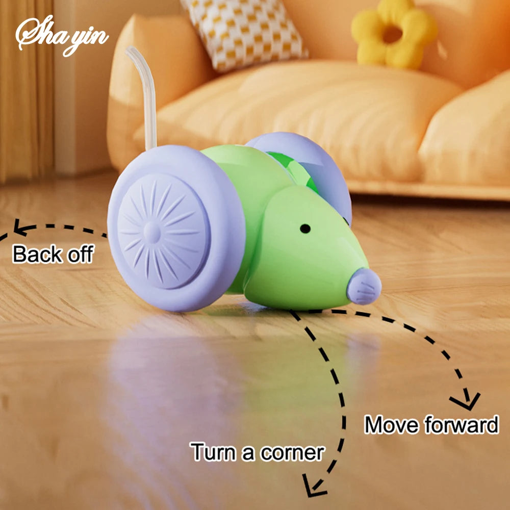 Electric Running Mouse Cat Toy Interactive Self Play Pet Toy