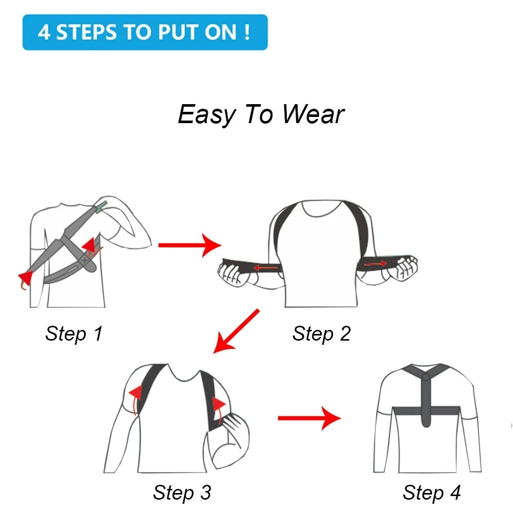 Back Posture Corrector Belt Shoulder Support Brace for Men and Women