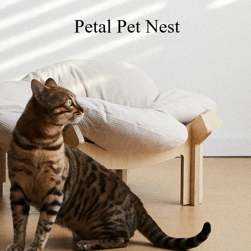 Petal Cat Bed Nest Soft Sleeping Cushion for Cats and Small Dogs
