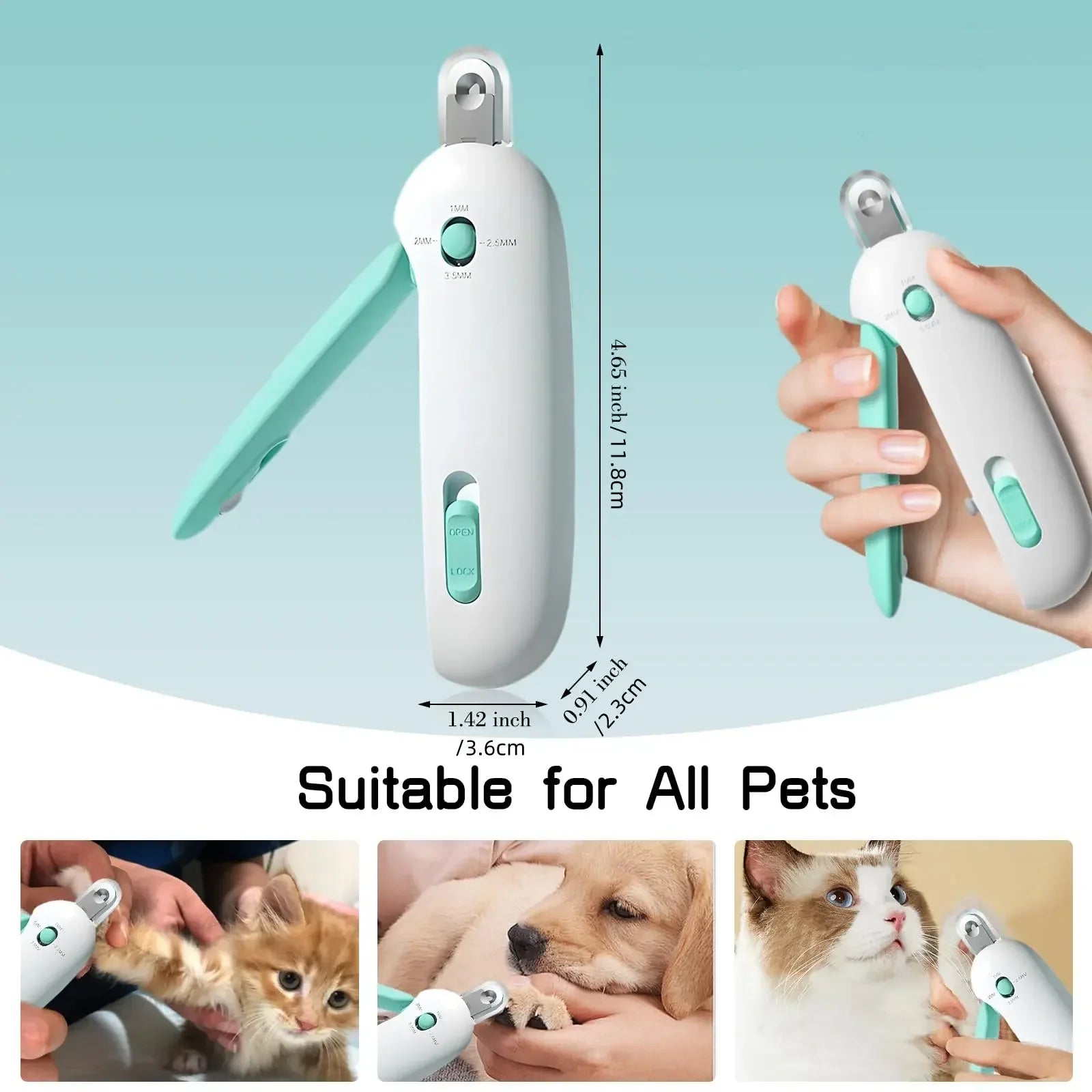 Professional Pet Nail Clippers Adjustable Dog Cat Nail Trimmer