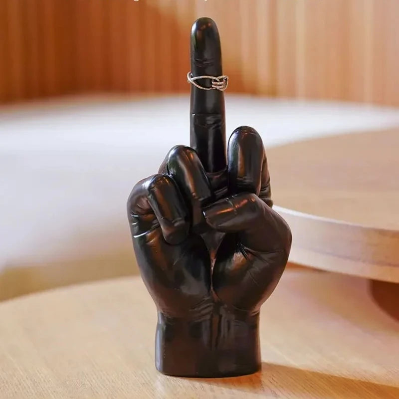 Resin Middle Finger Desk Decor Trendy Hip Hop Room Ornament