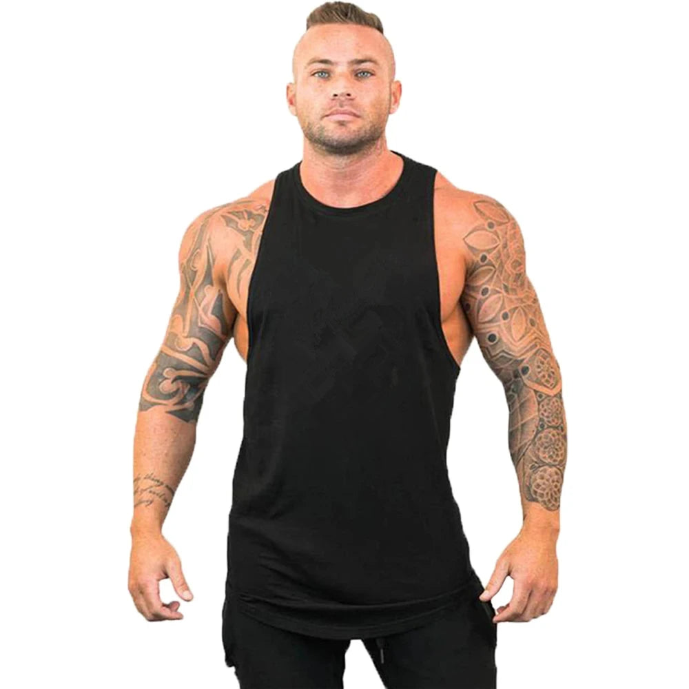 Mens Stringer Gym Tank Top Sleeveless Workout Fitness Shirt