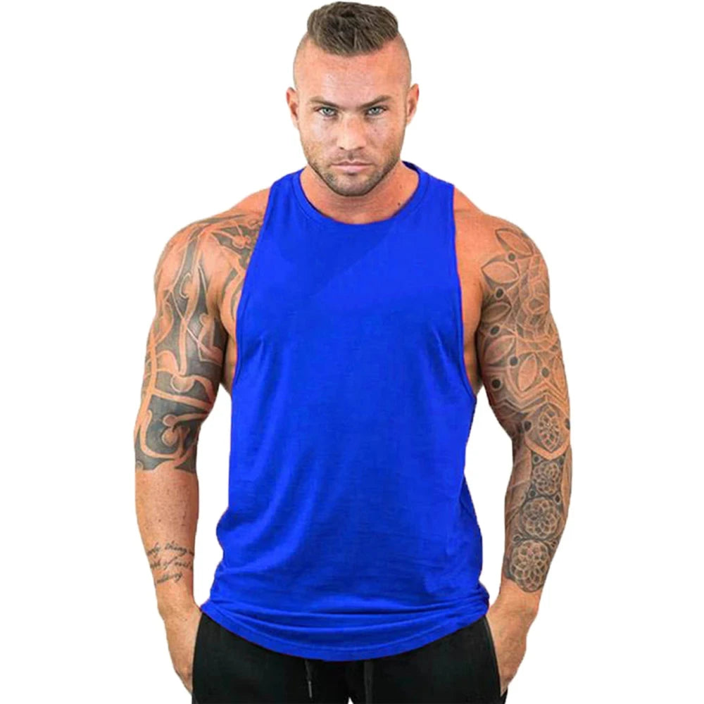 Mens Stringer Gym Tank Top Sleeveless Workout Fitness Shirt