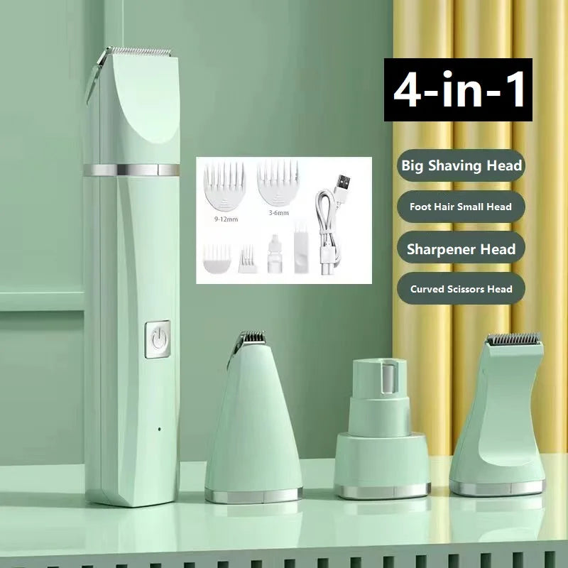 4 in 1 Electric Pet Grooming Kit Dog Cat Hair Clipper Trimmer