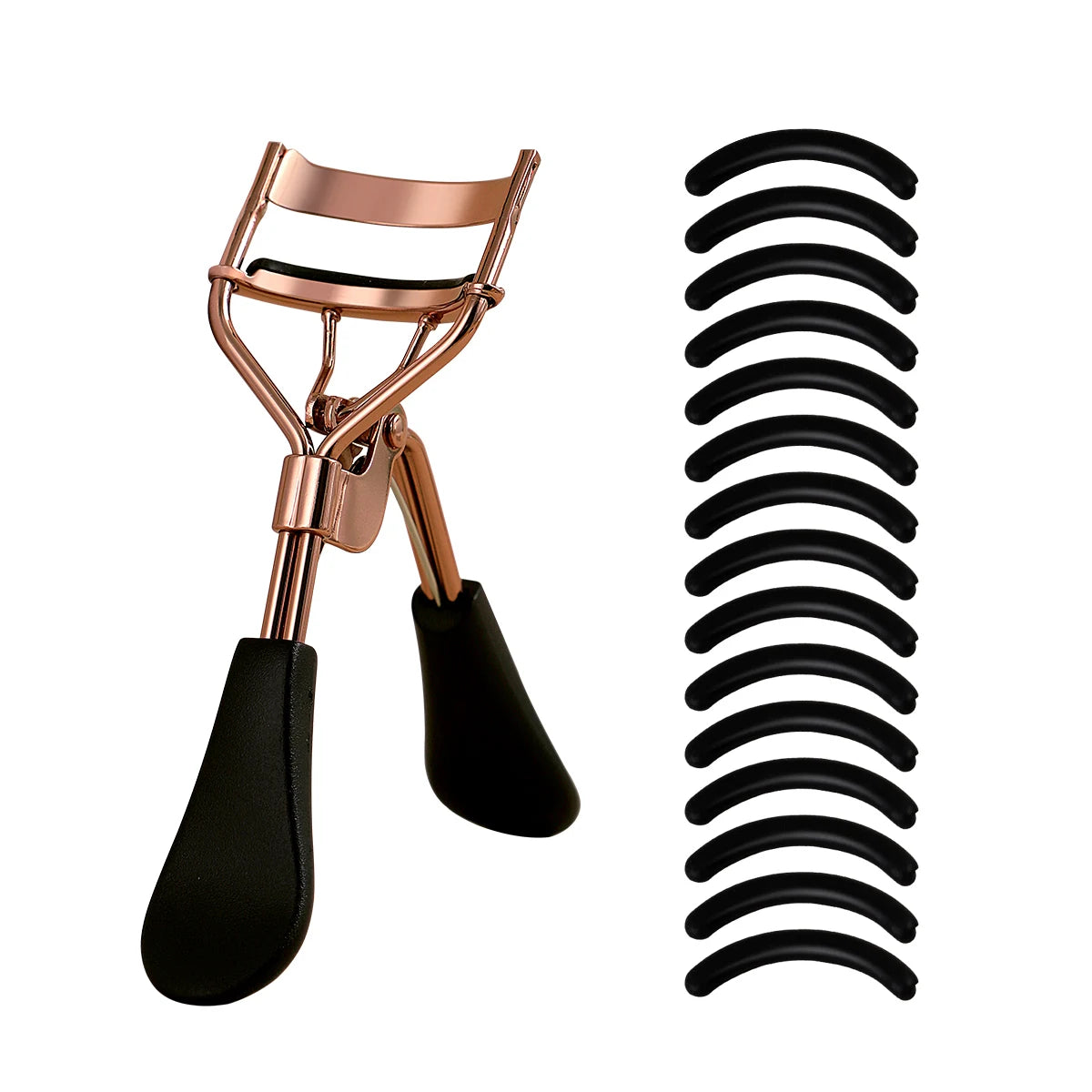 Portable Eyelash Curler with 15 Silicone Pads Lash Curling Tool