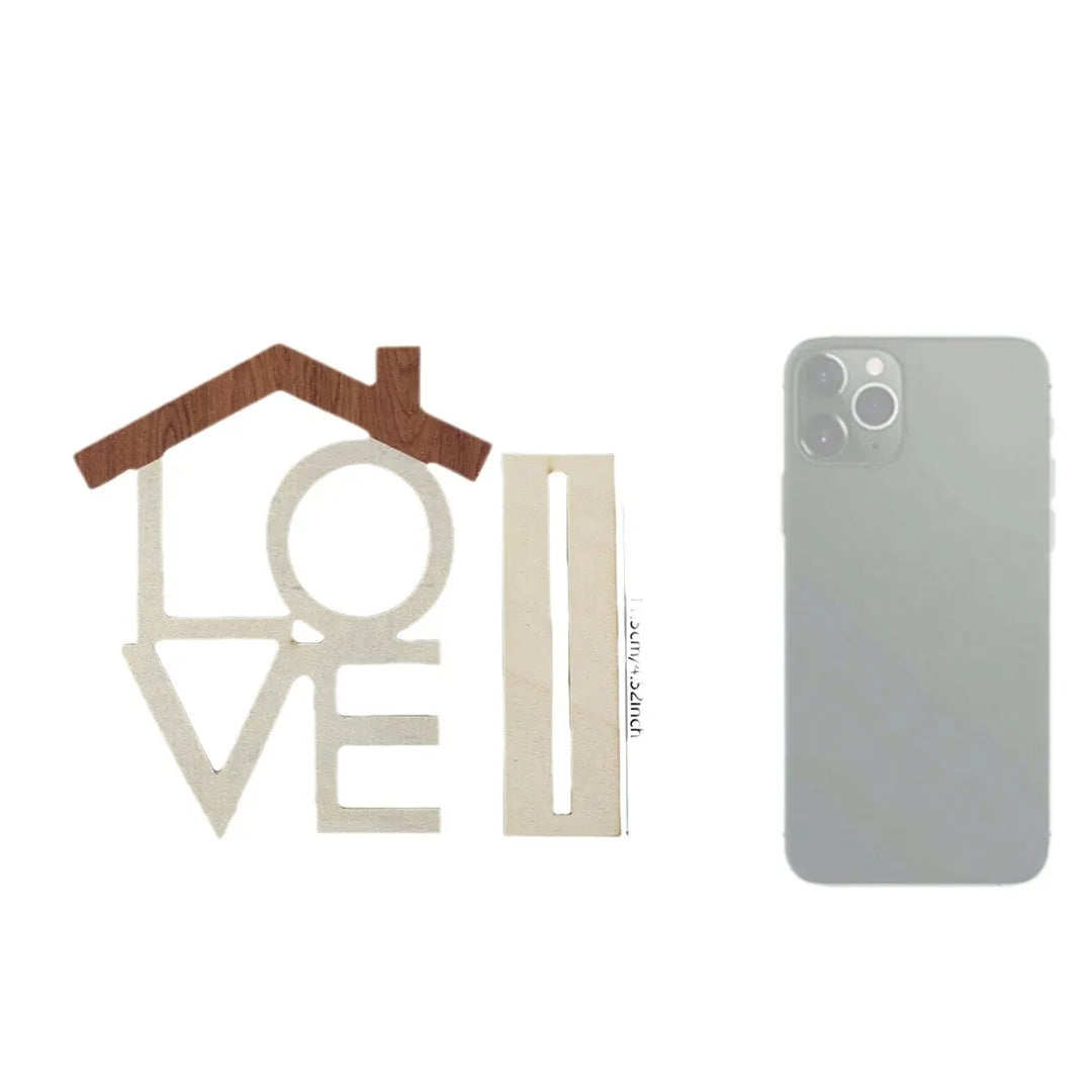 HOME LOVE Wooden Desktop Ornament Home Decor Craft