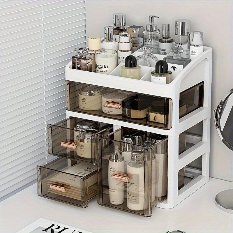 Large Capacity Dustproof Cosmetic Storage Box Drawer Organizers