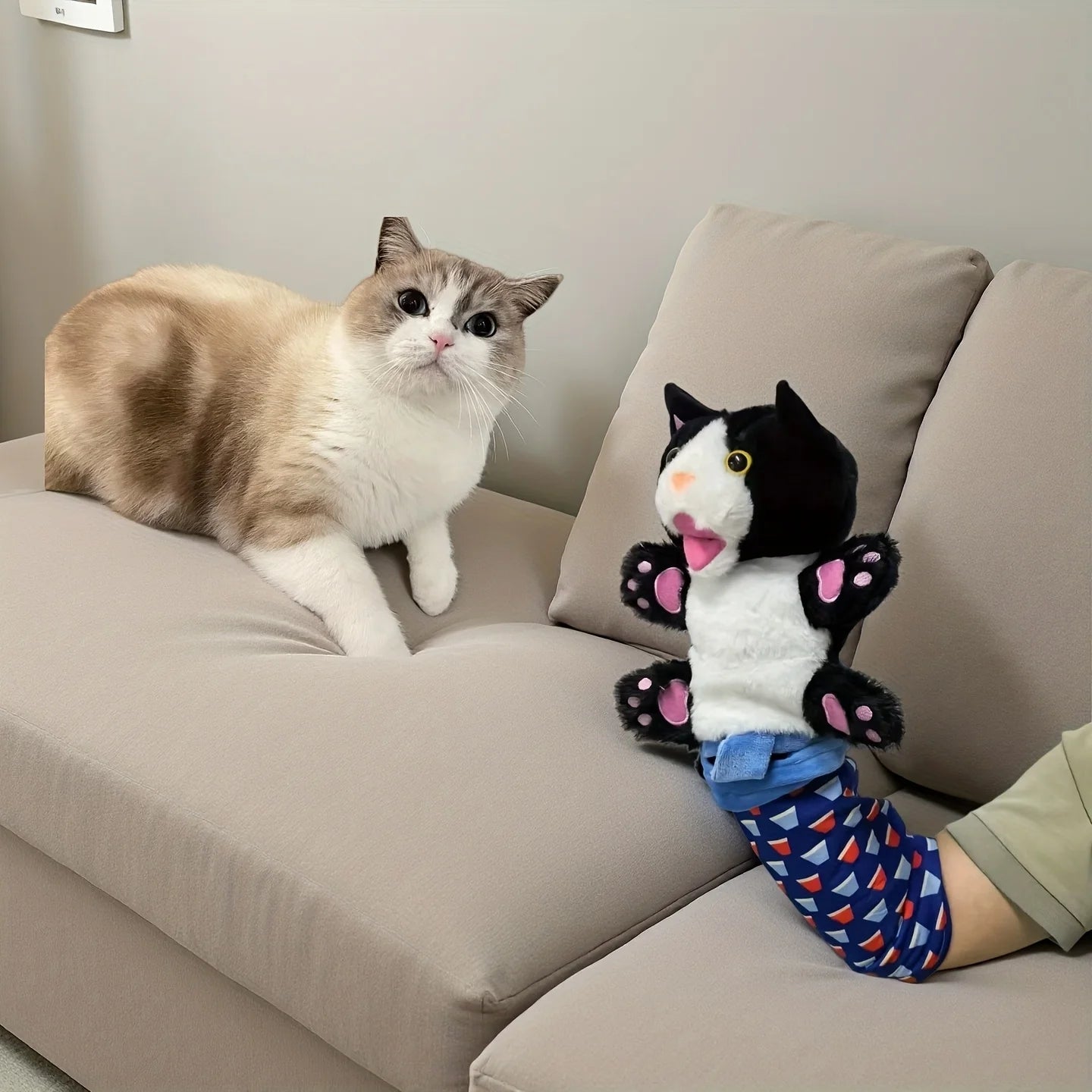 Interactive Plush Wrestling Cat Toy Poseable Stuffed Pet Toy