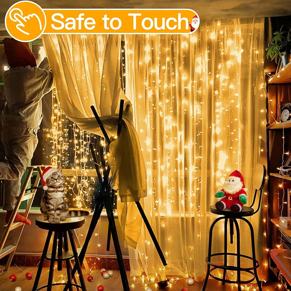 LED Curtain Fairy Lights 220V String Lights for Christmas Decor