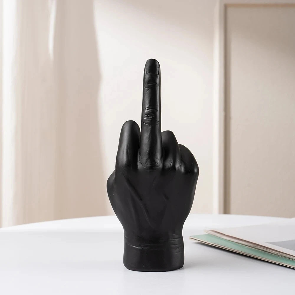 Resin Middle Finger Desk Decor Trendy Hip Hop Room Ornament