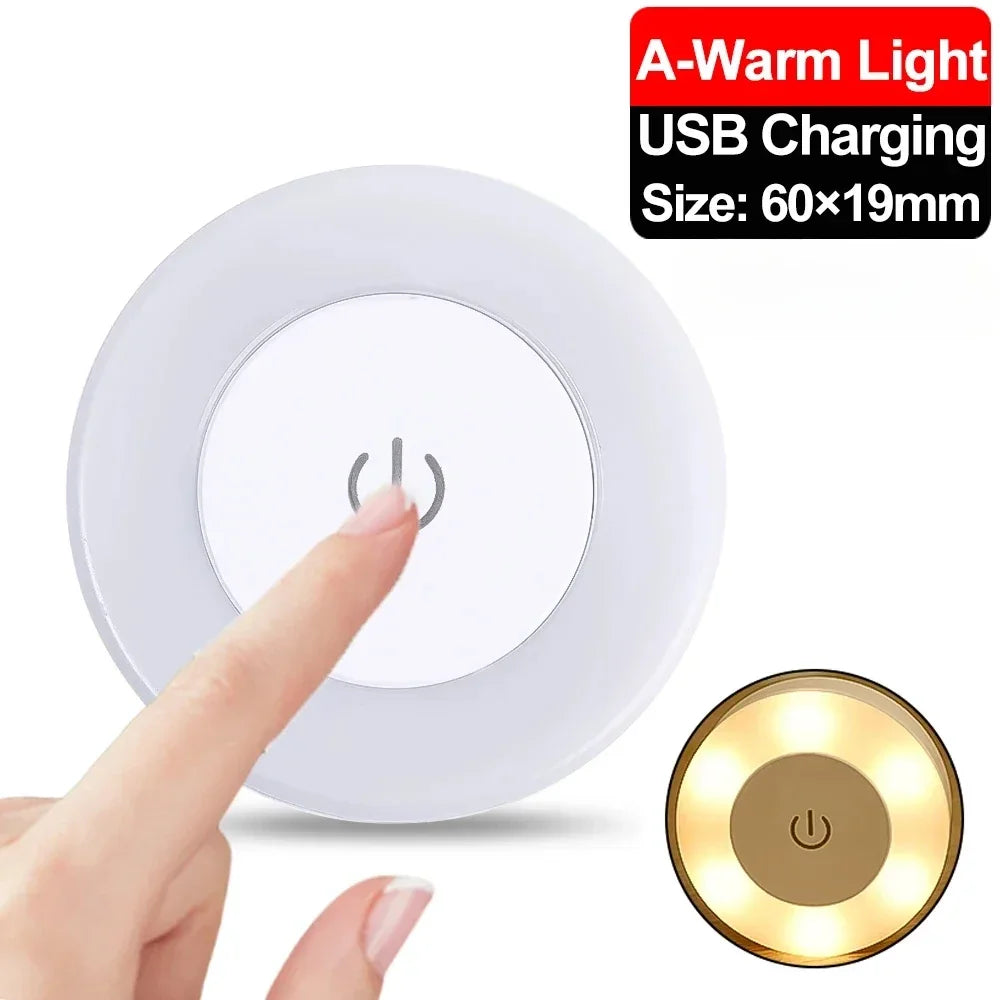 Portable USB Rechargeable LED Night Light for Bedroom and Living Room