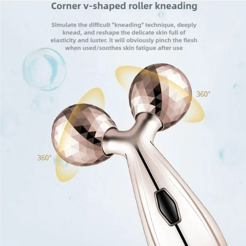 3D Dual Wheel Face Body Massager Roller Lifting Beauty Tool