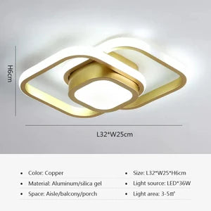 Modern LED Ceiling Light Indoor Lamp for Bedroom Living Room Hallway