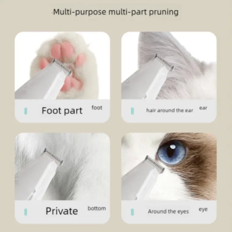 Electric Pet Grooming Clipper Kit Dog Cat Hair Trimmer with Suction