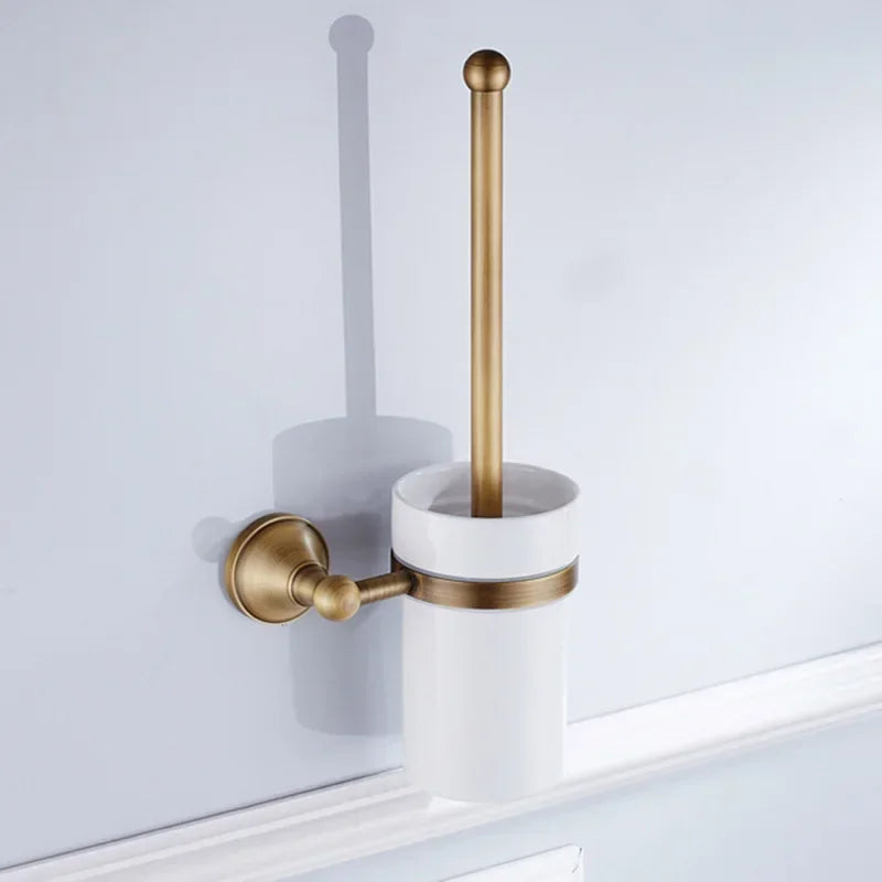 Antique Bronze Bathroom Accessories Set Towel Rack Soap Dish Holder