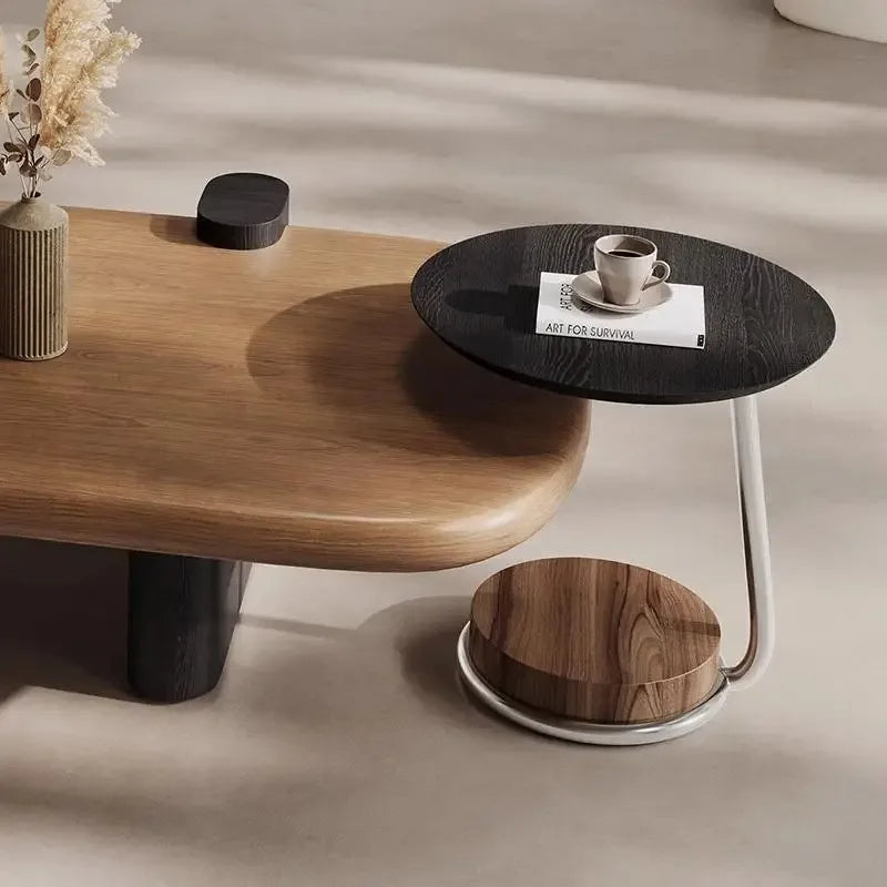 Modern Italian Solid Wood Coffee & Side Table Set