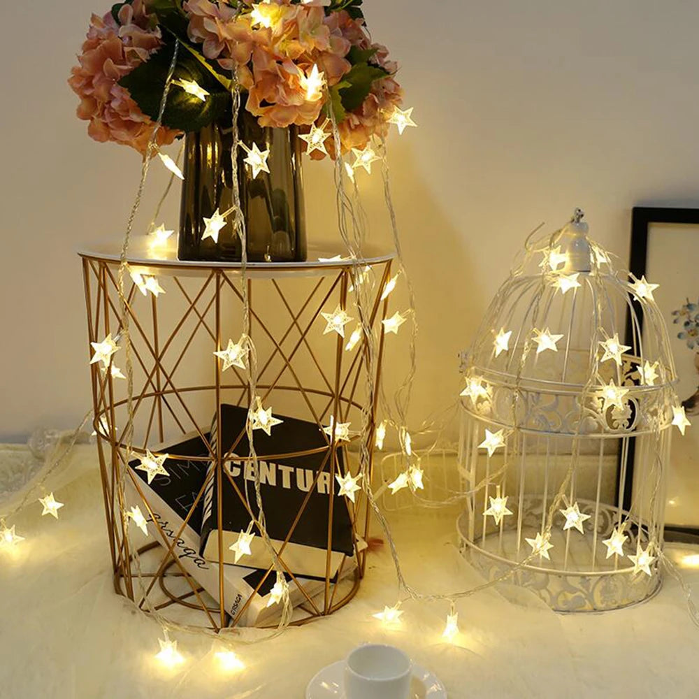 LED Star Fairy String Lights Outdoor Party Garden Christmas Decor