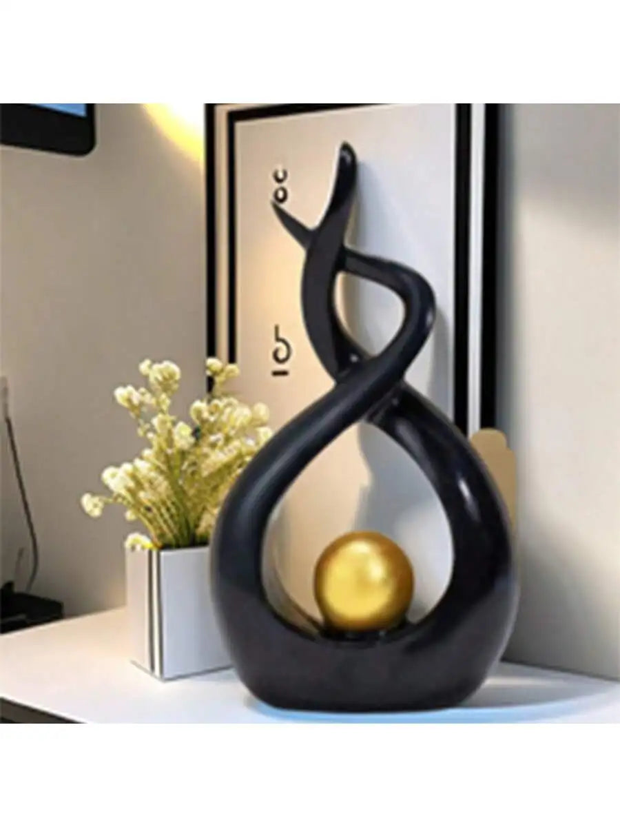 Nordic Ceramic Figurine Home Decor Statue for Living Room Desk