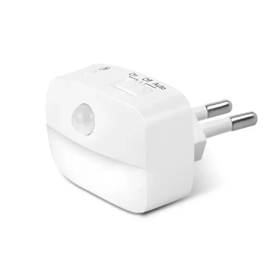 LED Motion Sensor Night Light Dimmable Plug Lamp for Bedroom Hallway