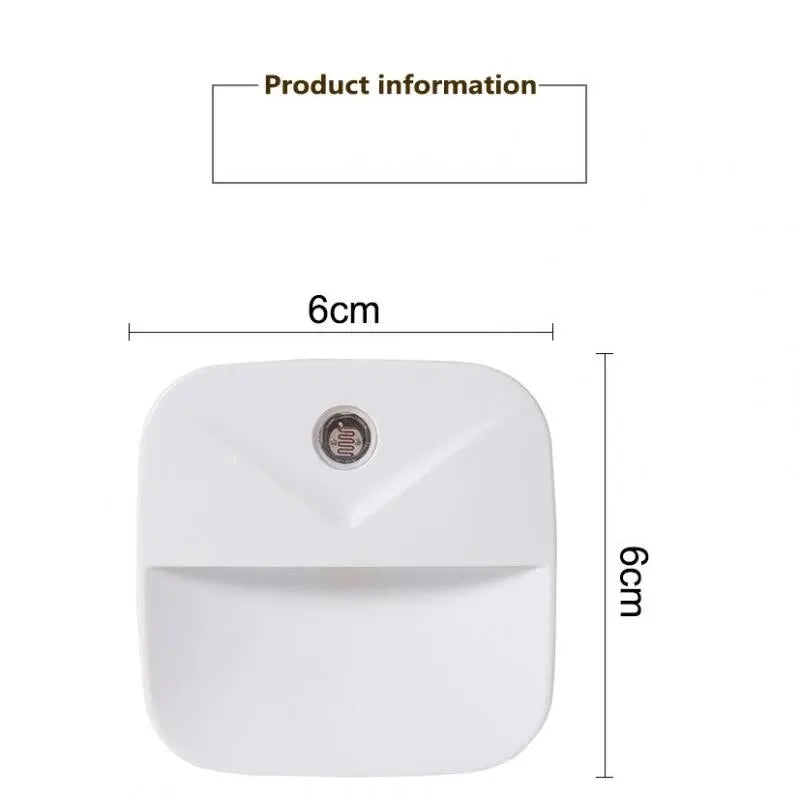 LED Smart Sensor Night Light EU Plug Wall Lamp for Hallway