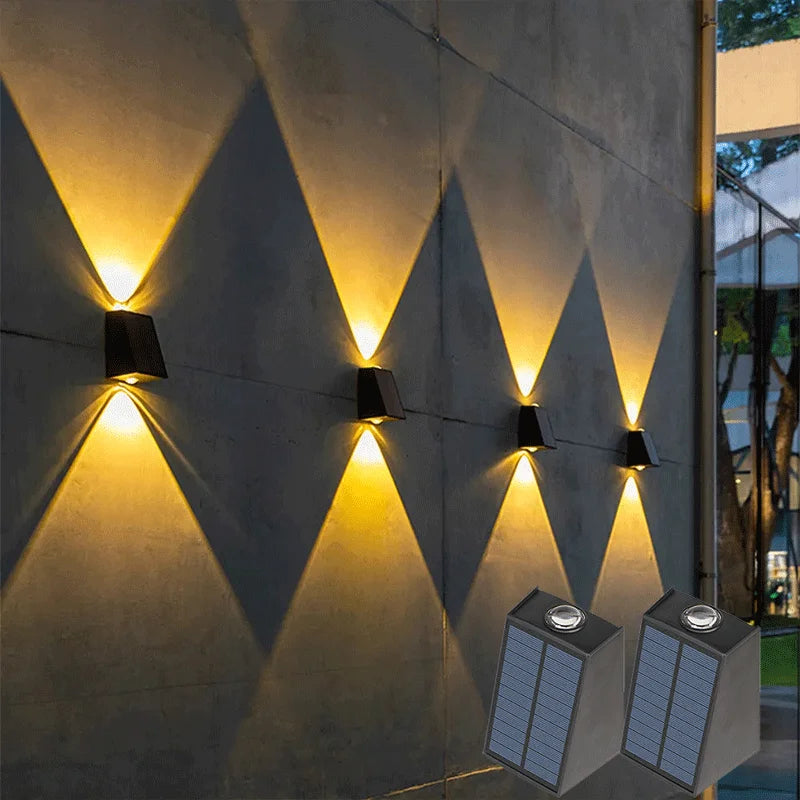 Solar LED Wall Light Waterproof Outdoor Garden Balcony Lamp