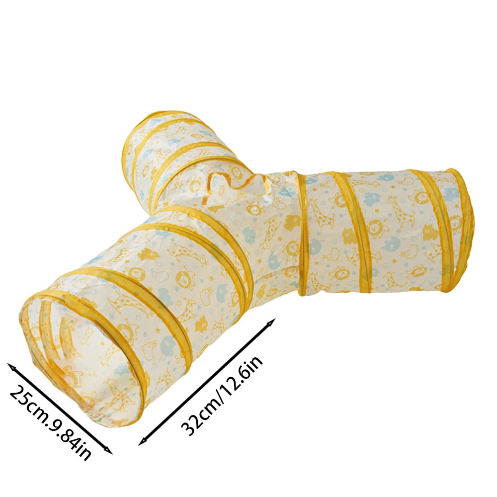 Collapsible Cat Tunnel Play Tube Toy for Indoor Outdoor Cats