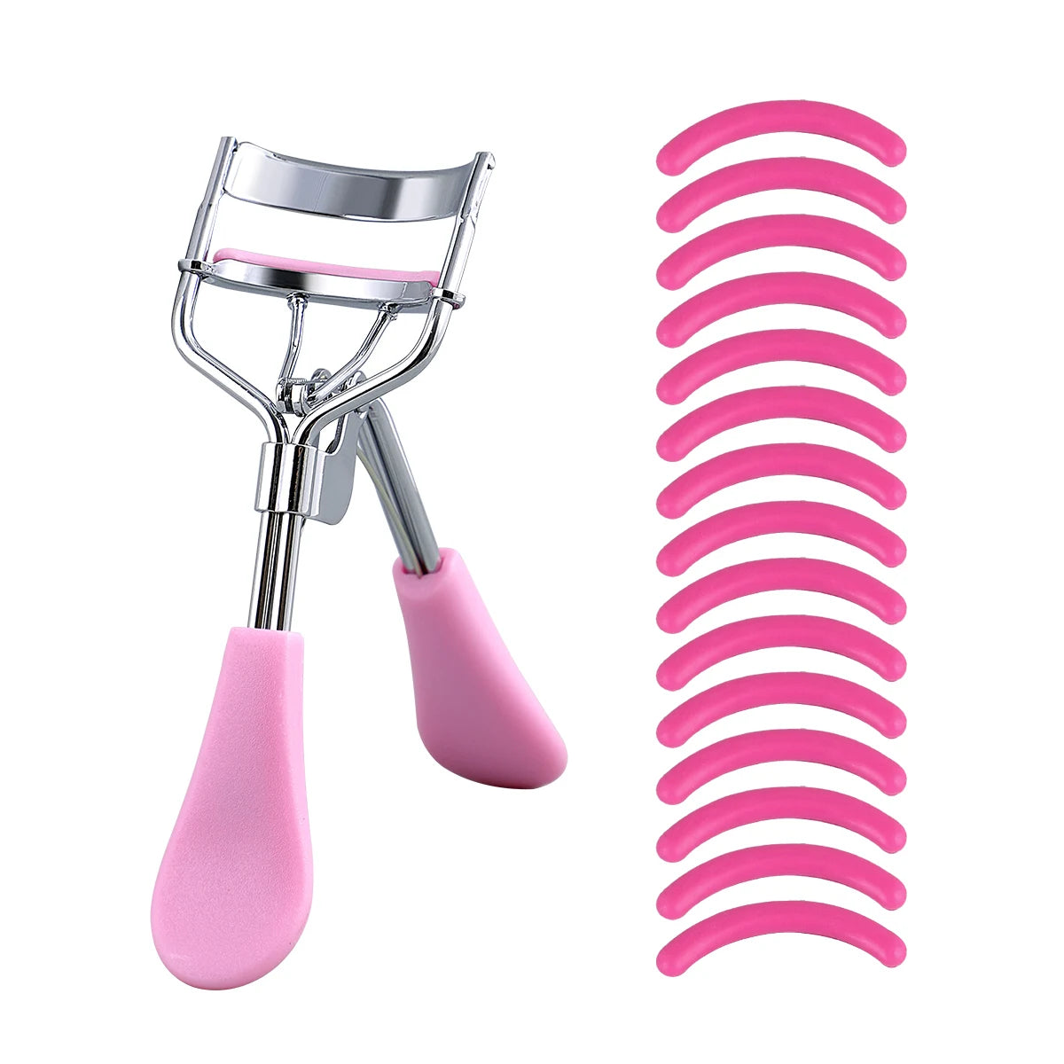 Portable Eyelash Curler with 15 Silicone Pads Lash Curling Tool