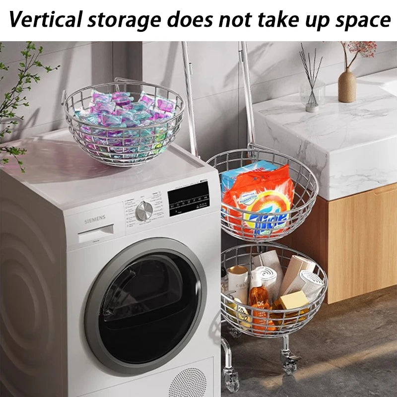 Rolling Kitchen Storage Cart Layered Fruit Vegetable Organizer Rack