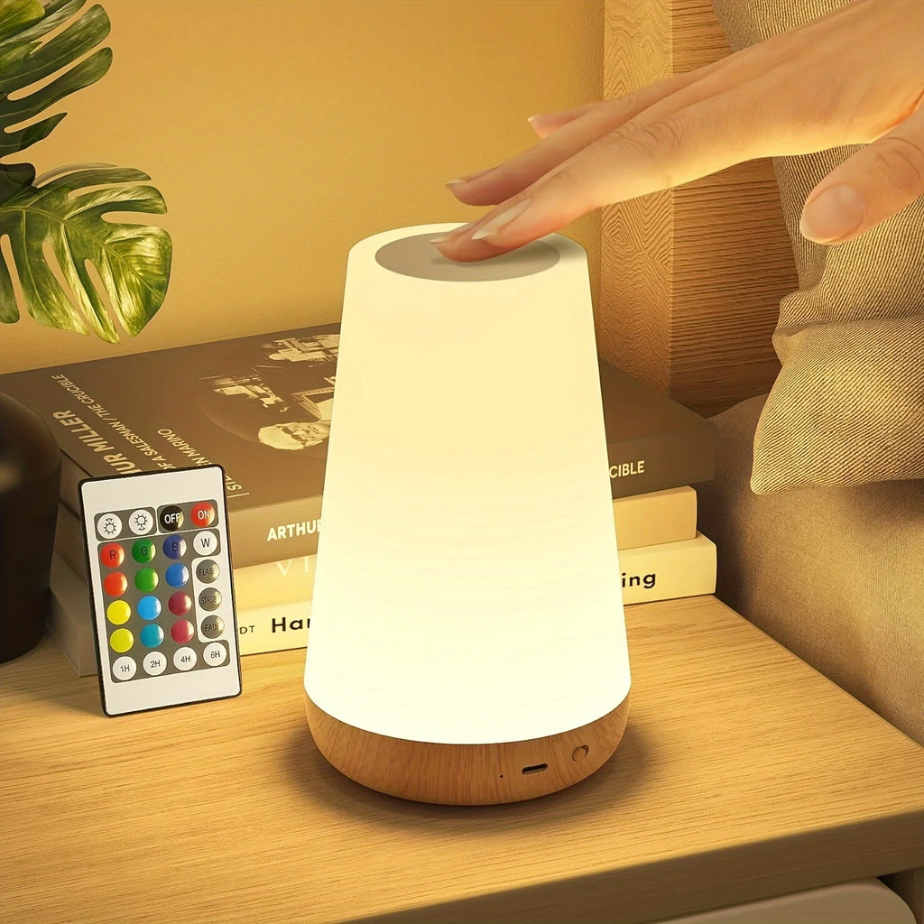 RGB Color Changing LED Night Light USB Rechargeable Touch Lamp