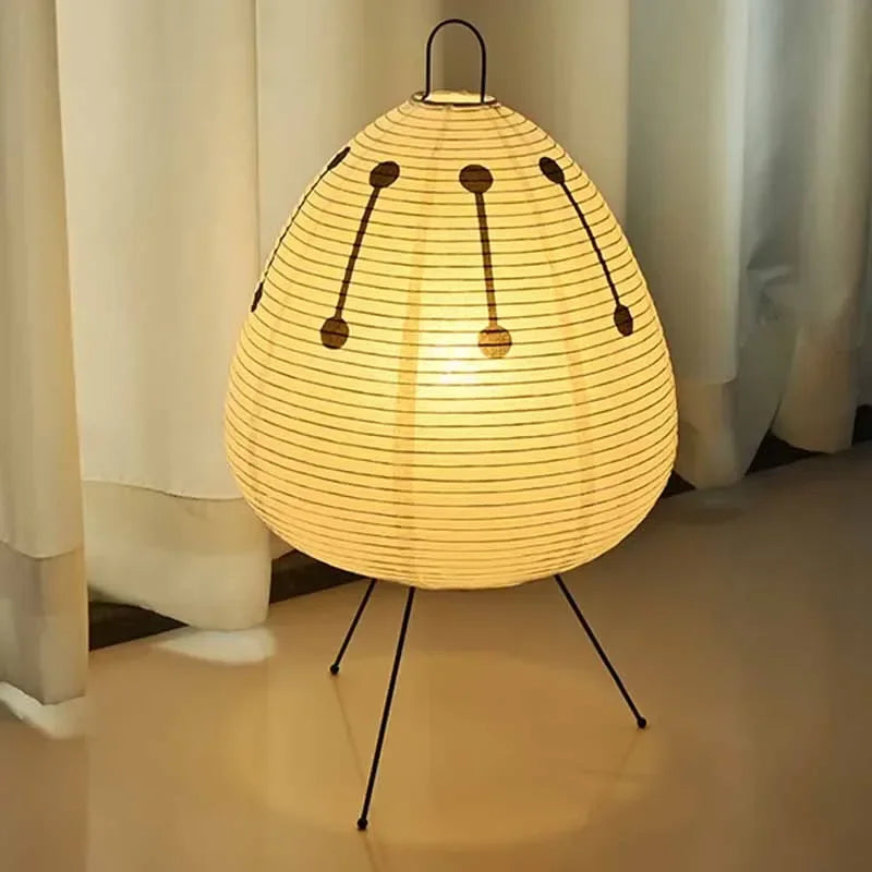 Japanese Minimalist Rice Paper LED Table Lamp