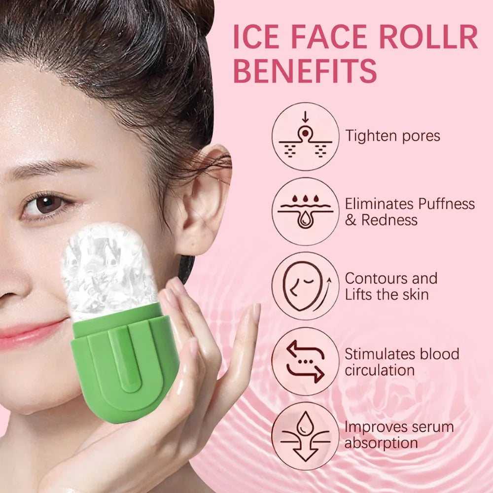 Silicone Ice Roller Face Massager Skin Care Lifting Tool