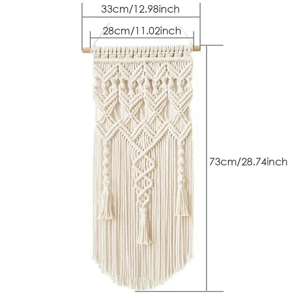 Bohemian Macrame Woven Wall Hanging Geometric Tapestry Home Decor