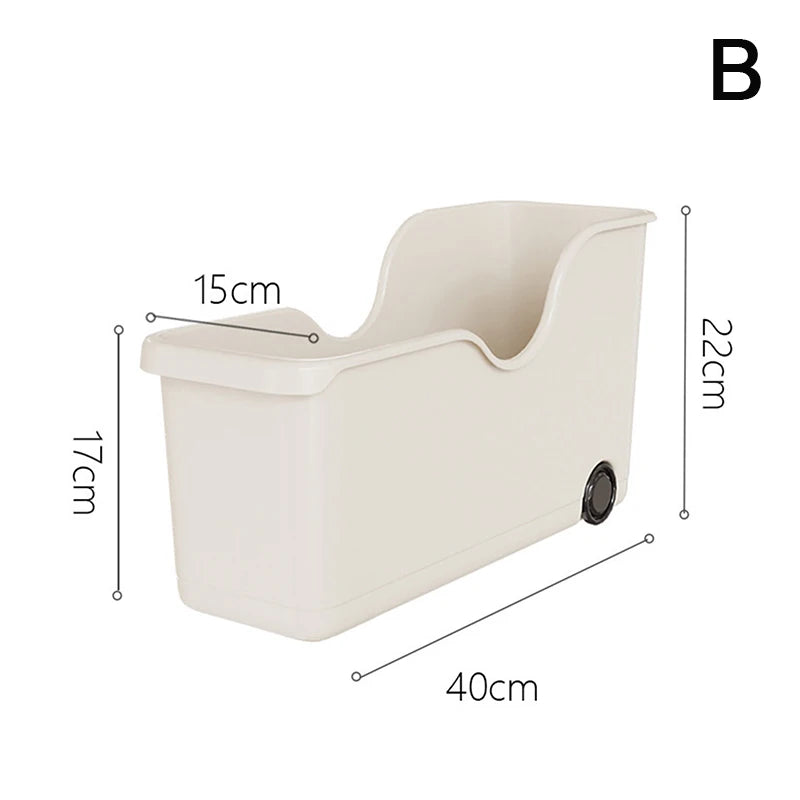 Kitchen Closet Organizer Makeup and Seasoning Storage Case with Wheels