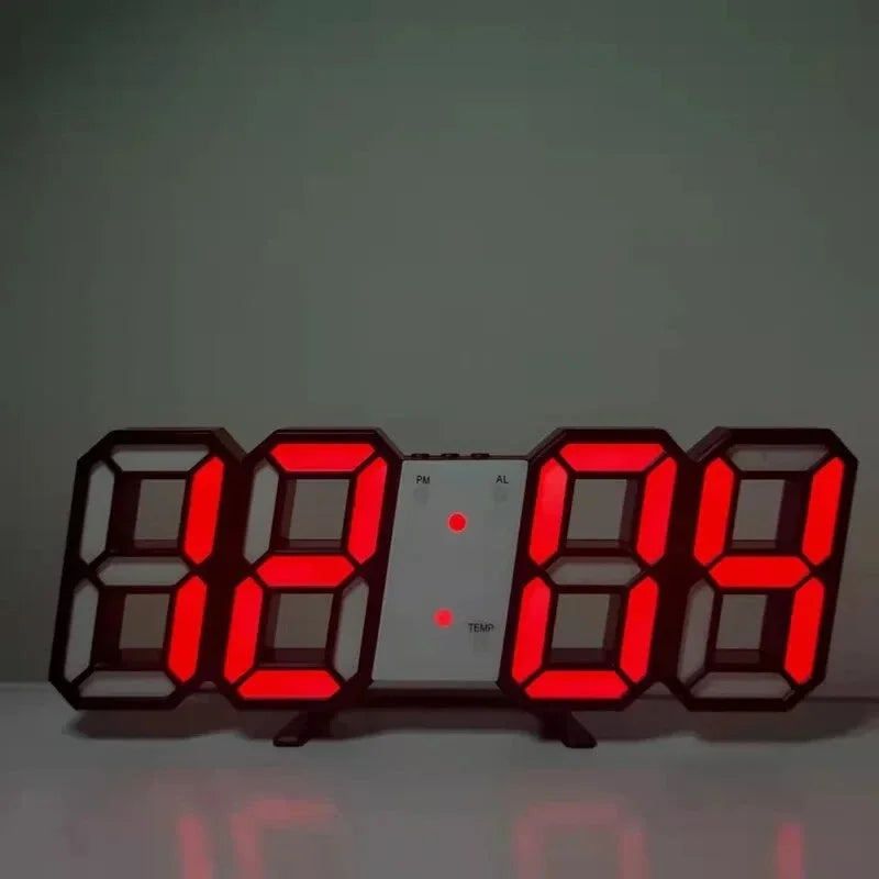 Modern LED Digital Clock Alarm Desk and Wall Home Decor