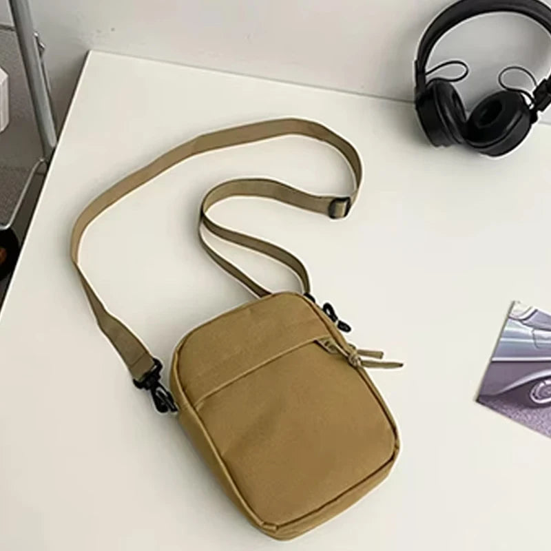 Mens Nylon Shoulder Crossbody Bag for School and Daily Use