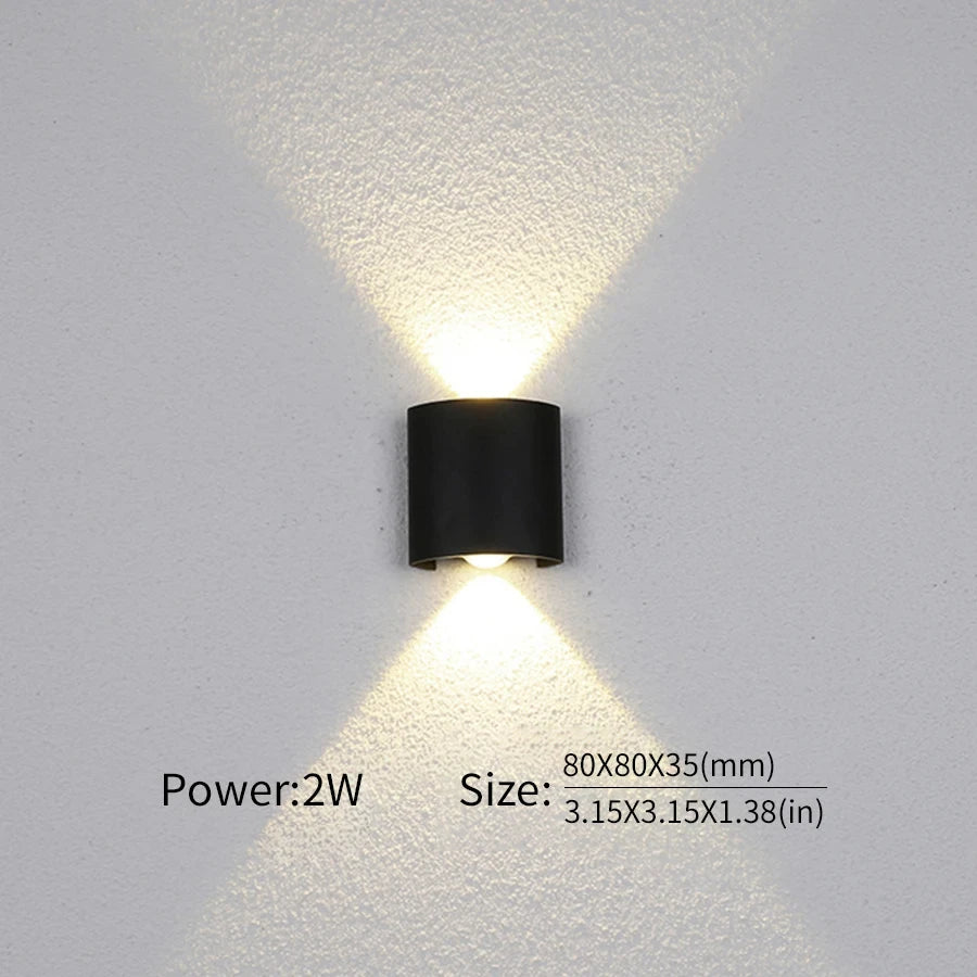 Modern LED Wall Light Up Down Lamp 2W to 10W Indoor Outdoor