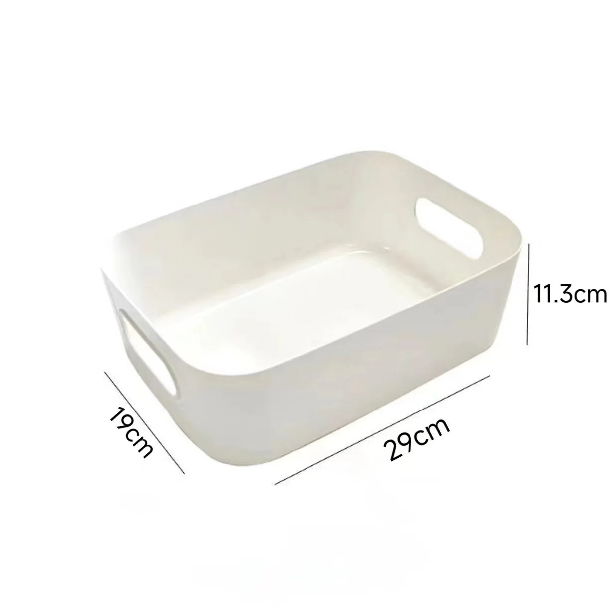 White Plastic Storage Box Basket Organizer for Desk and Snacks