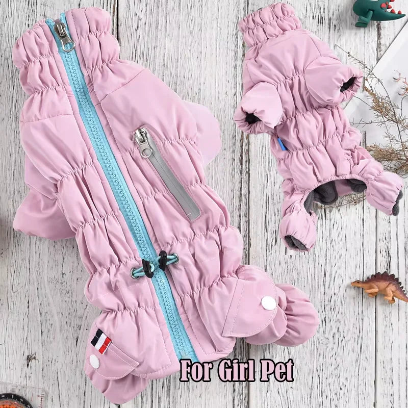 Luxury Dog Winter Jacket Warm Zipper Coat for Small to XXL Dogs and Cats