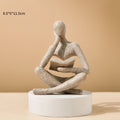 Abstract Thinker Sculpture Resin Figurine Bookshelf Home Decor