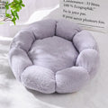 Plush Round Flower Pet Bed Soft Washable Bed for Dogs and Cats