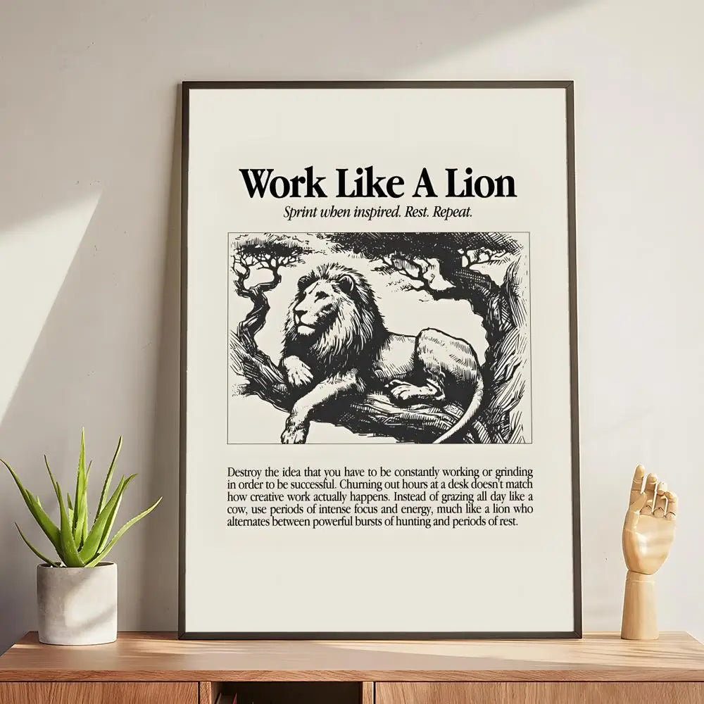 Inspirational Quotes Wall Art Poster Home Office Restaurant Decor