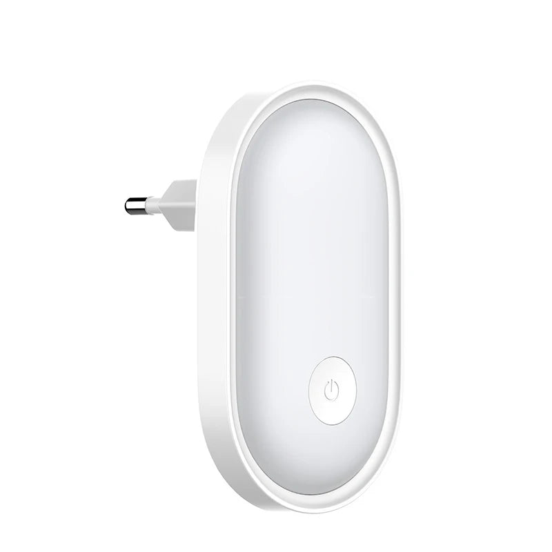 LED Plug In Night Light Light Sensor Wall Lamp for Bedroom Home Decor