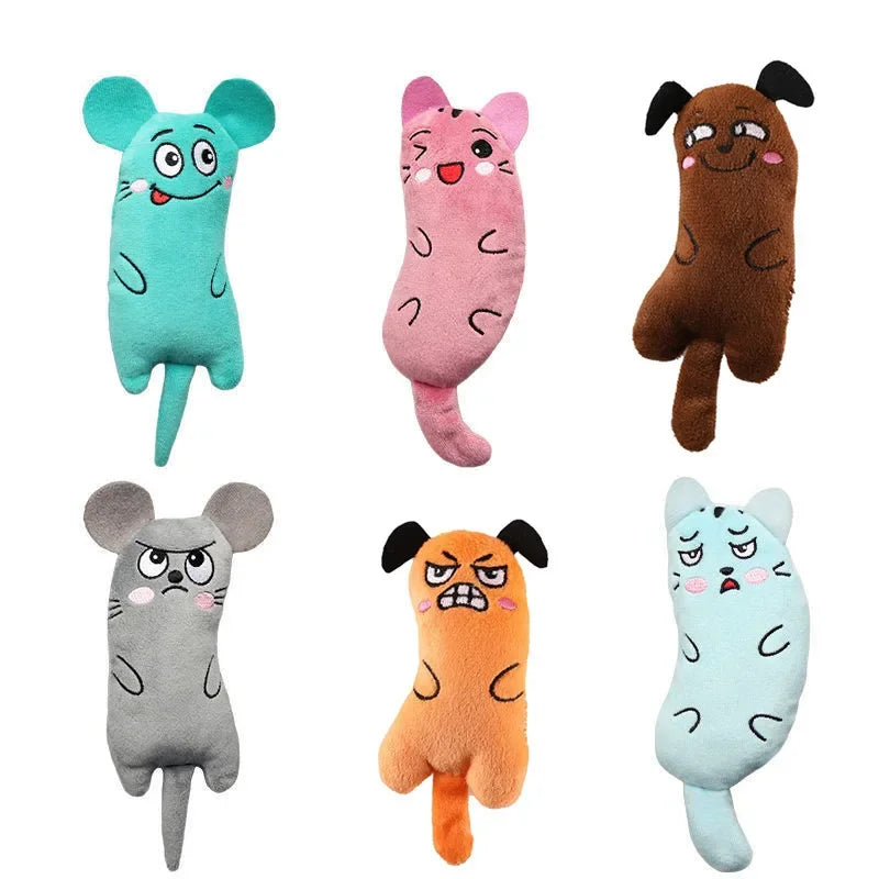 Cute Interactive Plush Cat Toy Catnip Chew Toy for Kittens