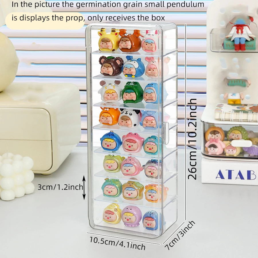Multi Layer Dustproof Storage Box Cute Display Organizer