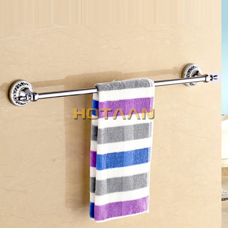 Stainless Steel Ceramic Bathroom Accessory Set Towel Bar Holder Hooks