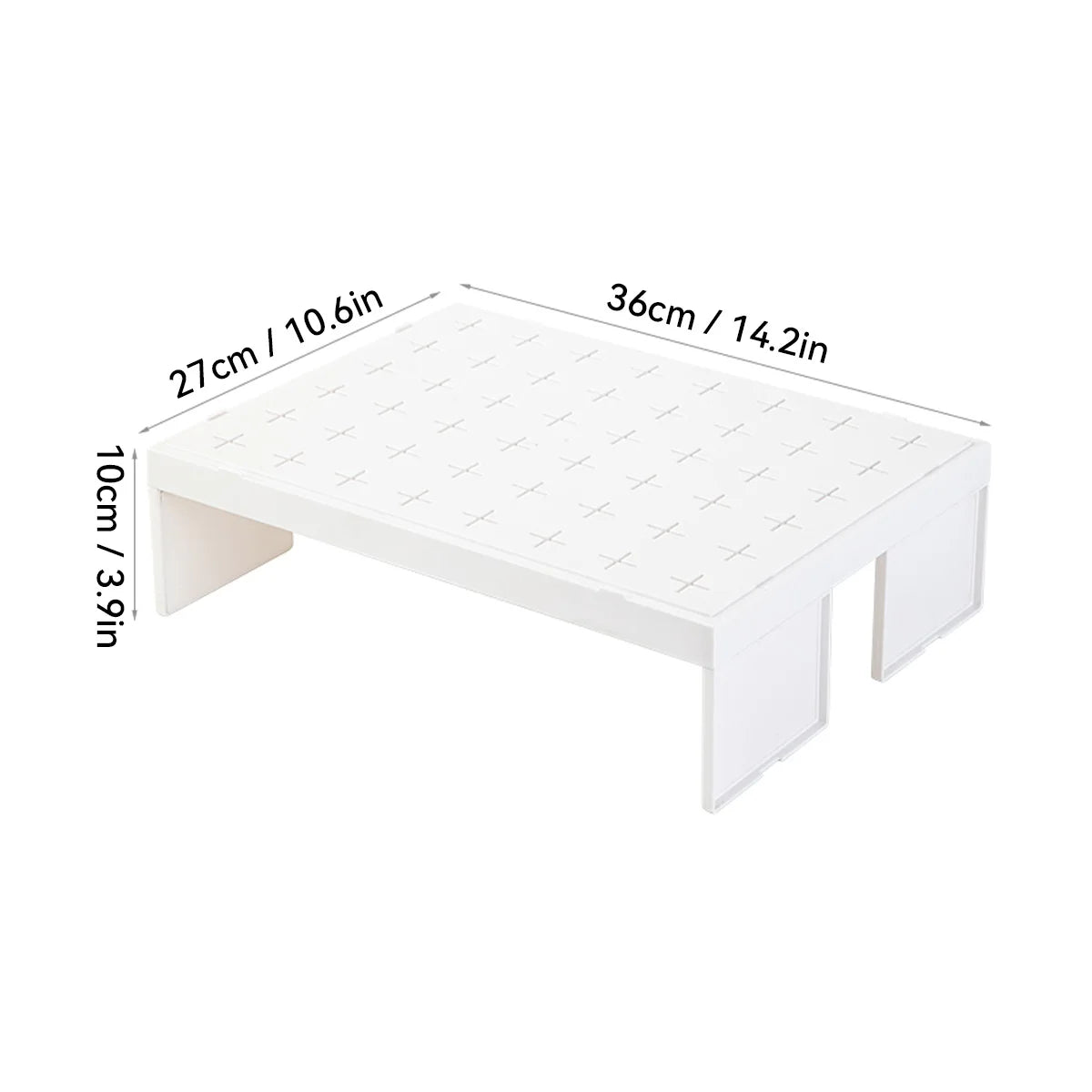 Stackable Kitchen Cabinet Organizer Plastic Shelf for Dishes and Cups